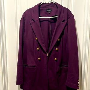 Lane Bryant blazer, plum. Size 24.